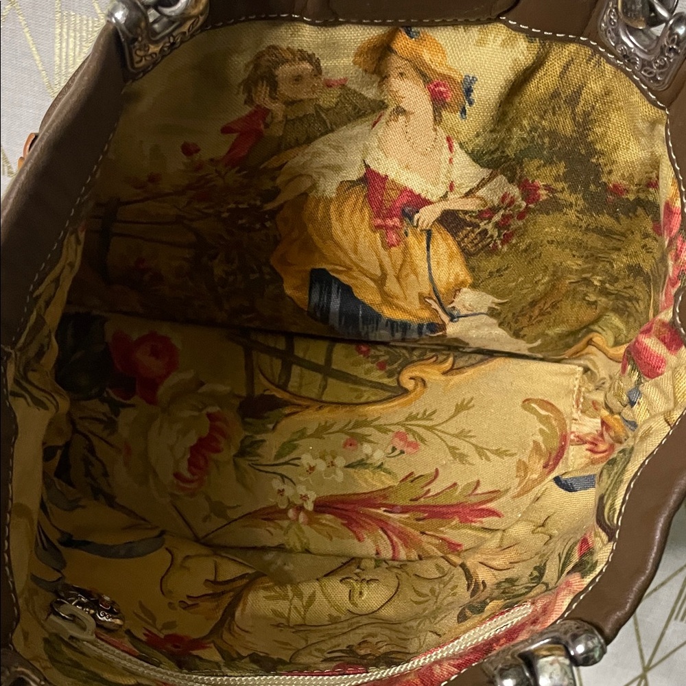 Brighton Jodie Reversible Handbag with Country Romance Courting Toile Scene